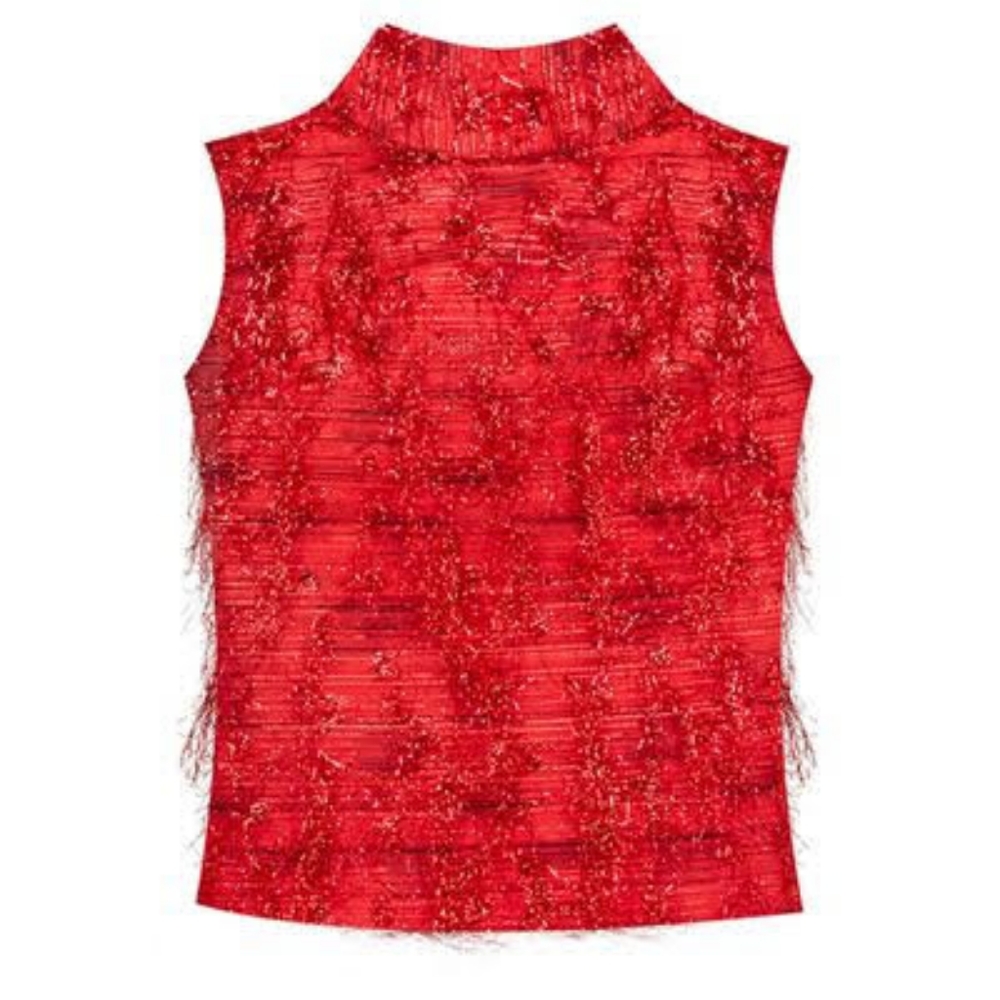 NWT sz 12 Bambah red sparkling top